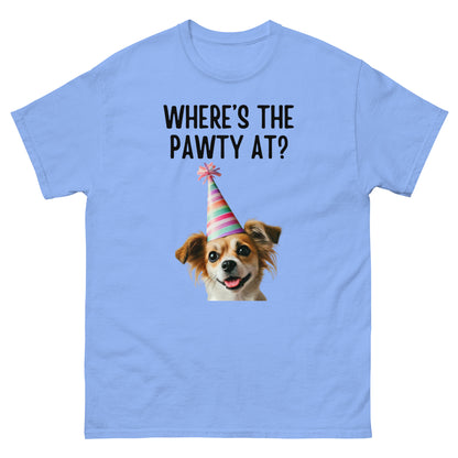 Where's the Pawty At? Unisex Classic Tee