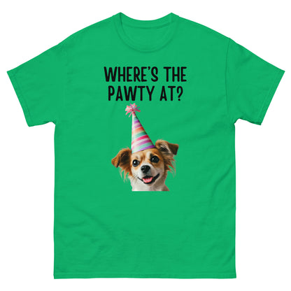 Where's the Pawty At? Unisex Classic Tee