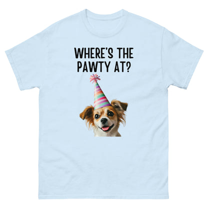 Where's the Pawty At? Unisex Classic Tee