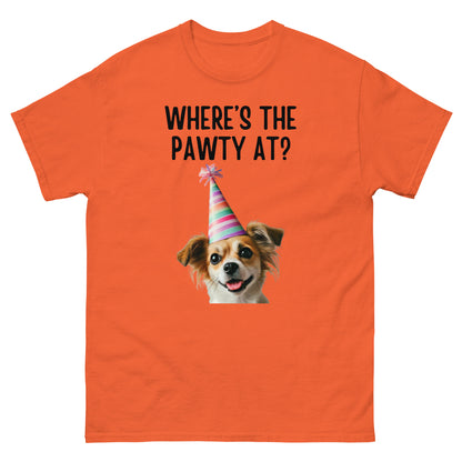 Where's the Pawty At? Unisex Classic Tee